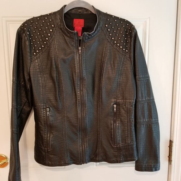 V Cristina Jackets & Coats V Cristina Womens Vegan Leather Black